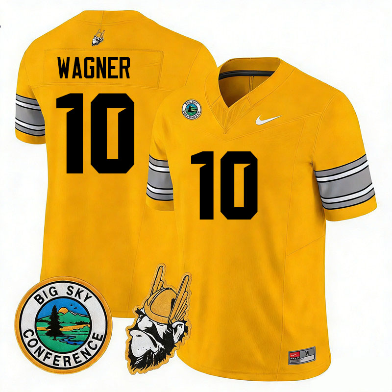 Idaho Vandals #10 Jack Wagner College Football Jerseys,Uniforms Stitched-Gold